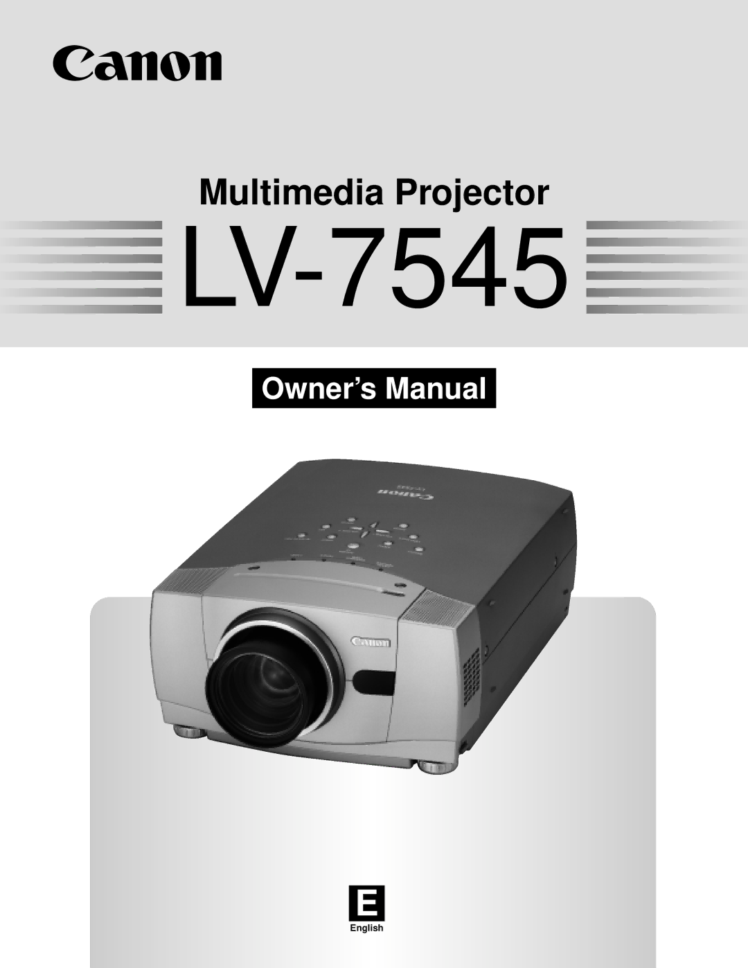 Canon owner manual LV-7545 