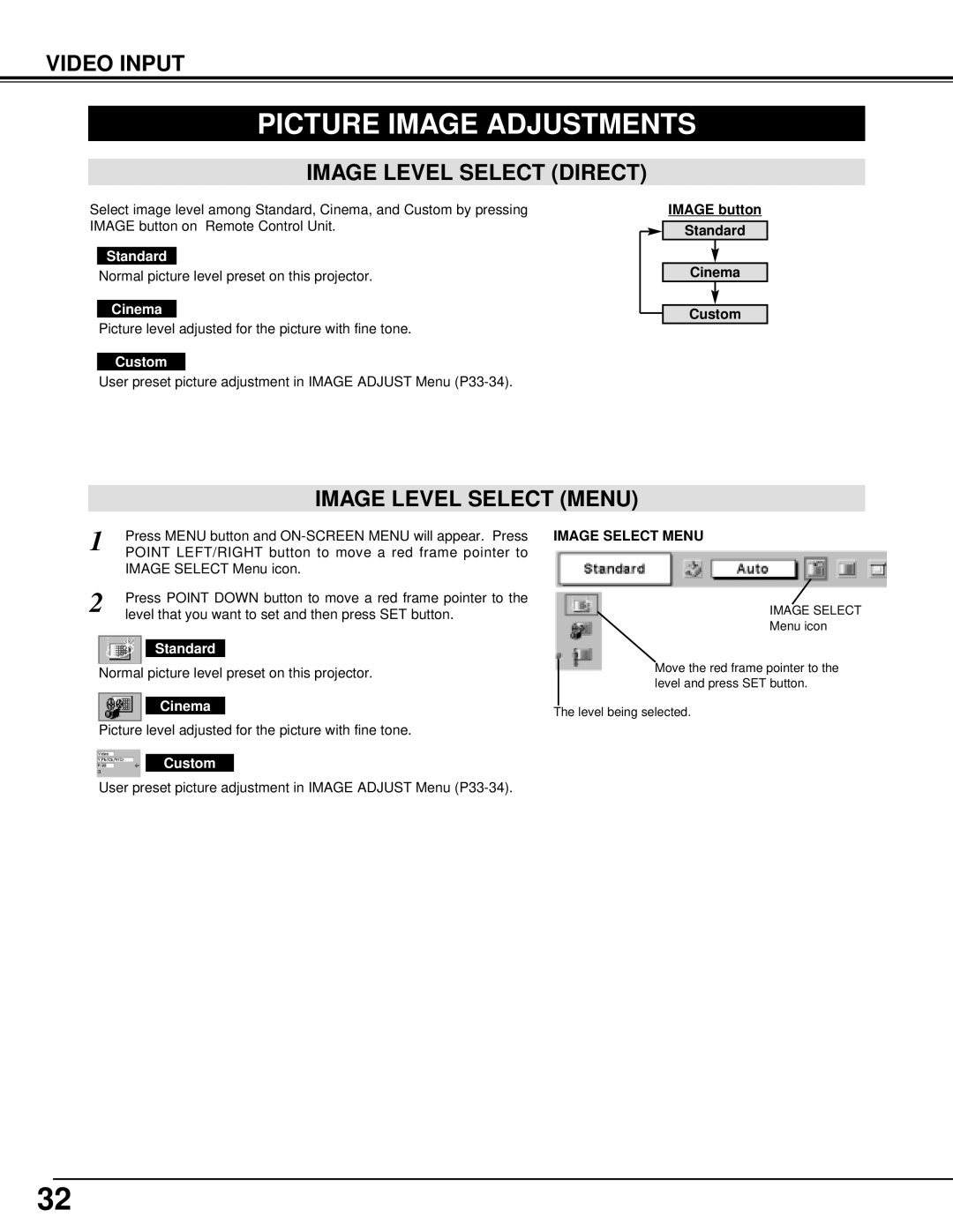 Canon 7545 owner manual Picture Image Adjustments, Cinema 