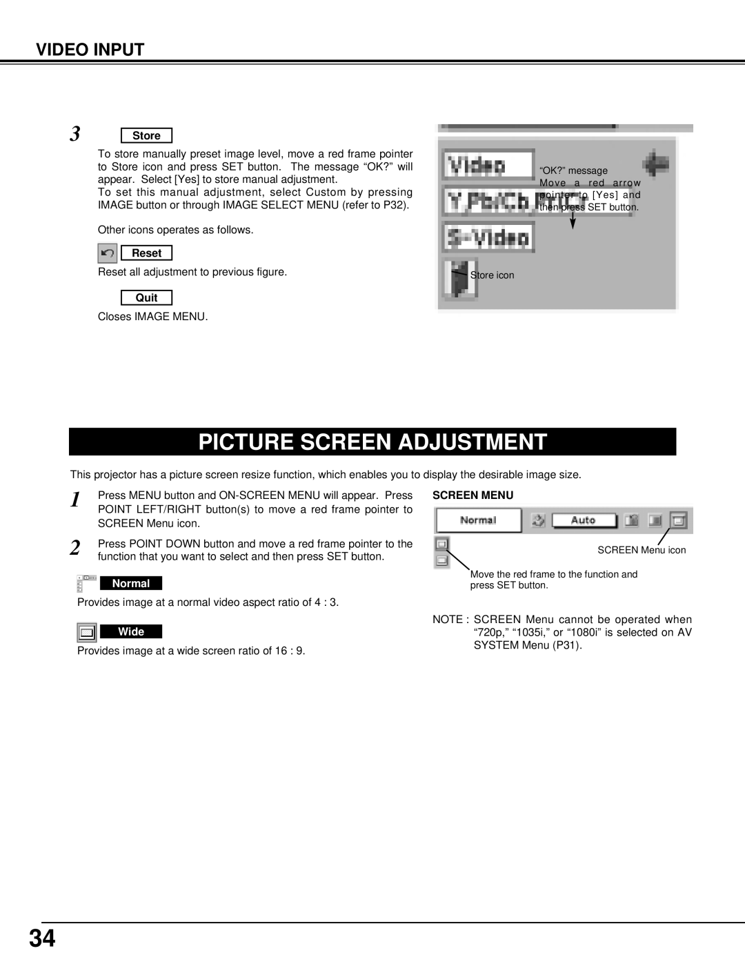 Canon 7545 owner manual Provides image at a normal video aspect ratio of 4 