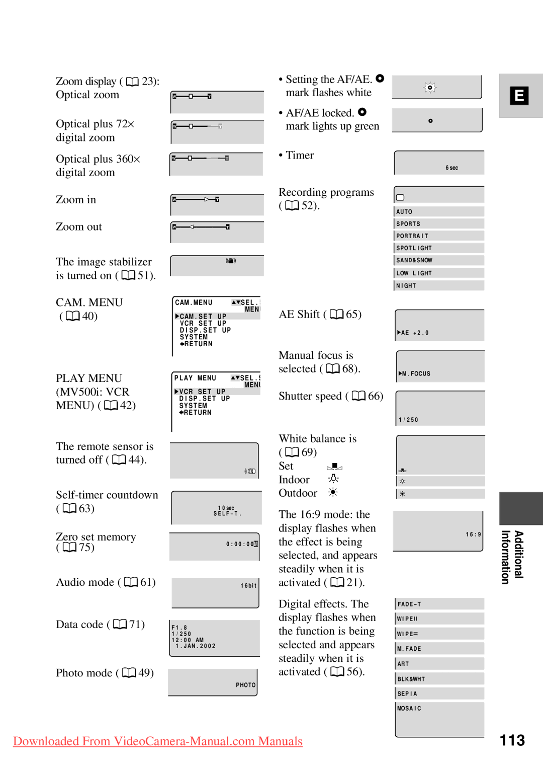 Canon 7561A001, MV500i instruction manual 113 