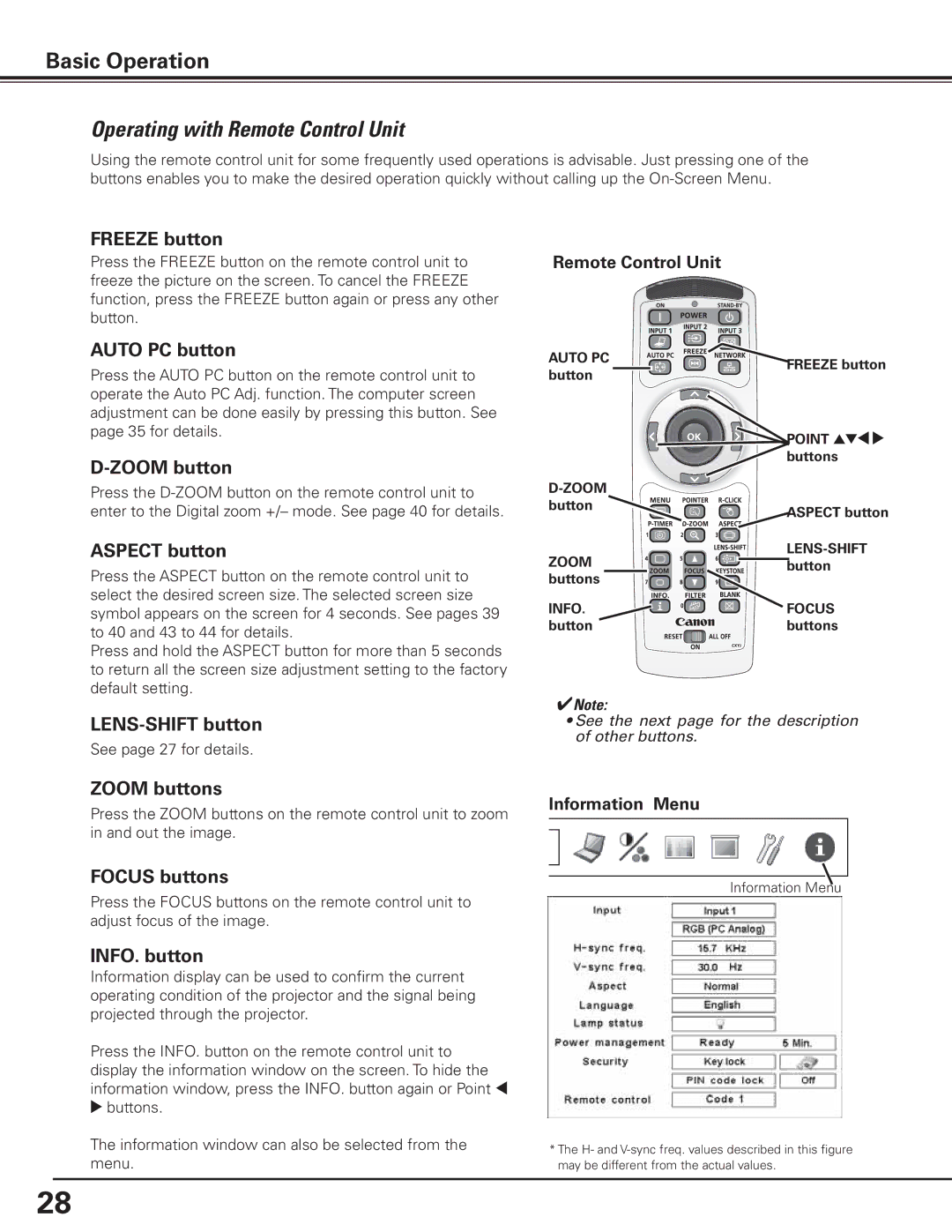 Canon 7585 manual Operating with Remote Control Unit 