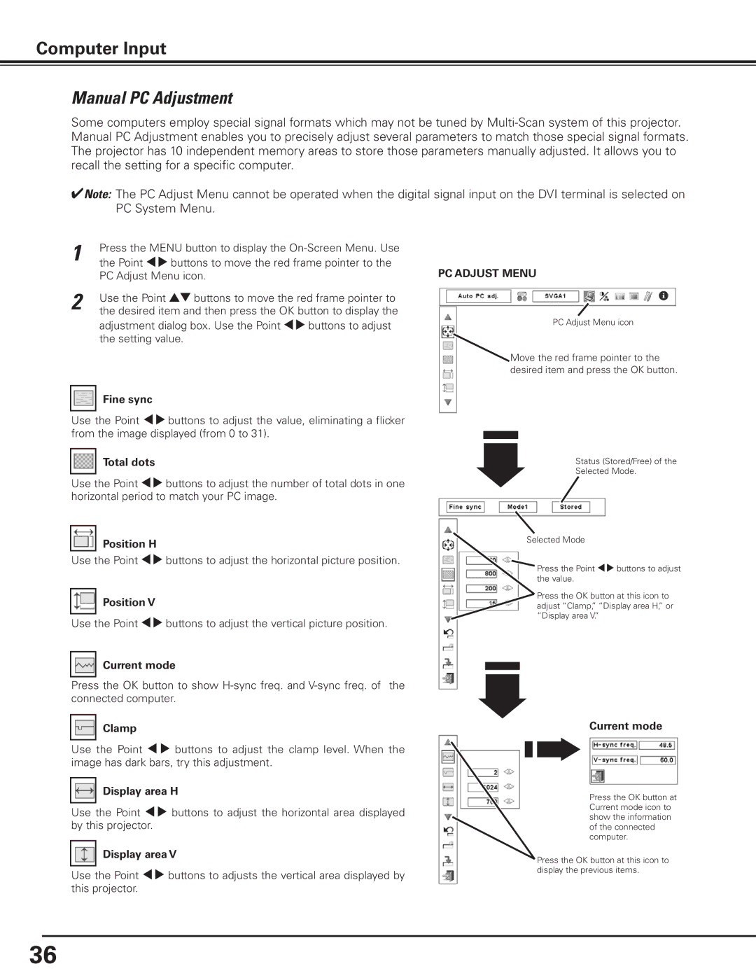 Canon 7585 manual Manual PC Adjustment 