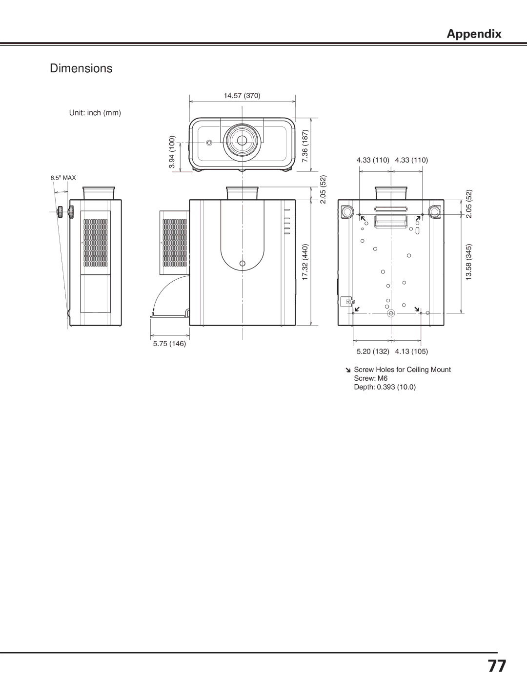 Canon 7585 manual Dimensions 