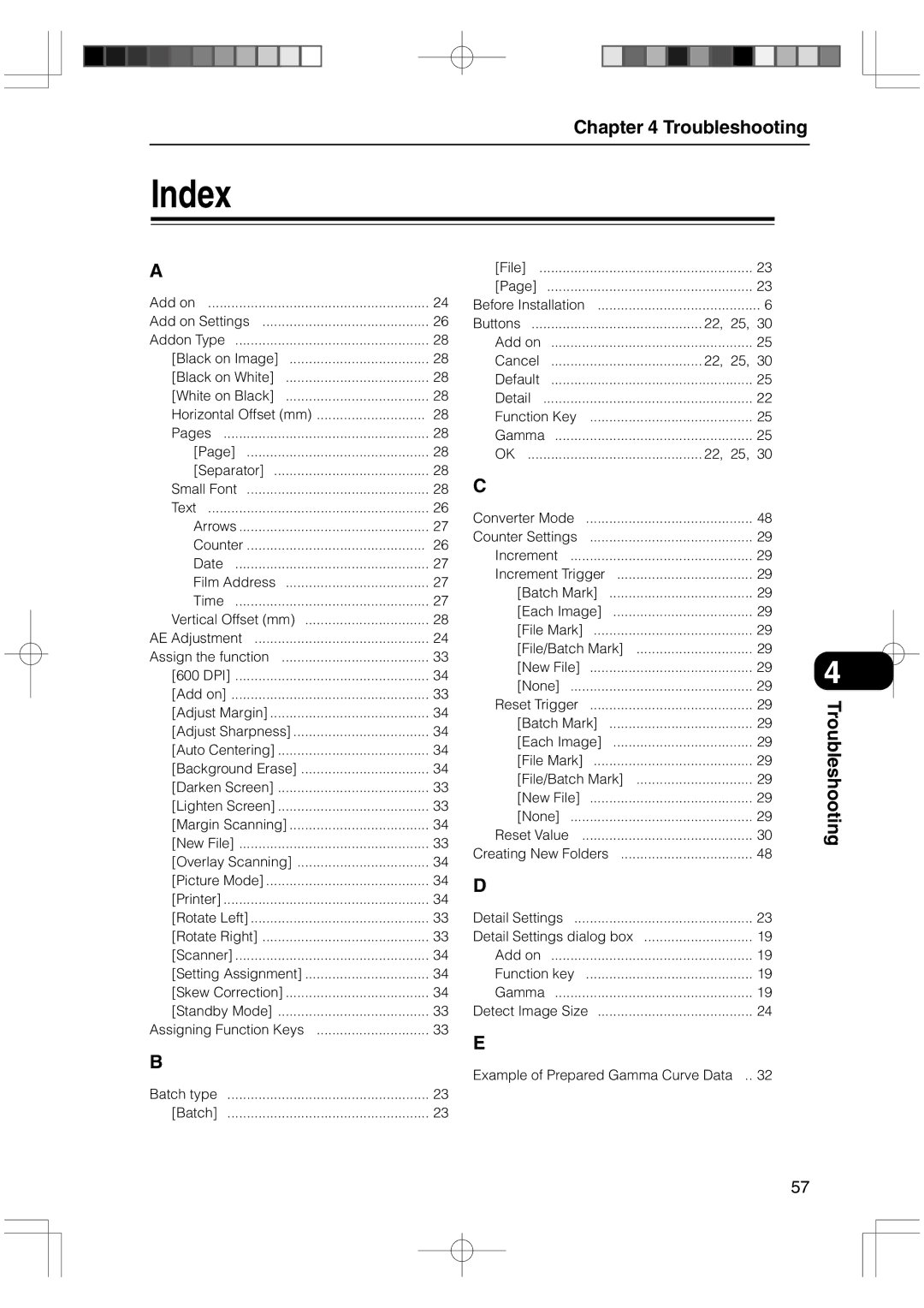 Canon 800II manual Index 