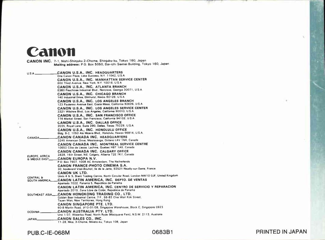 Canon 814XL-S, 1014XL-S manual 