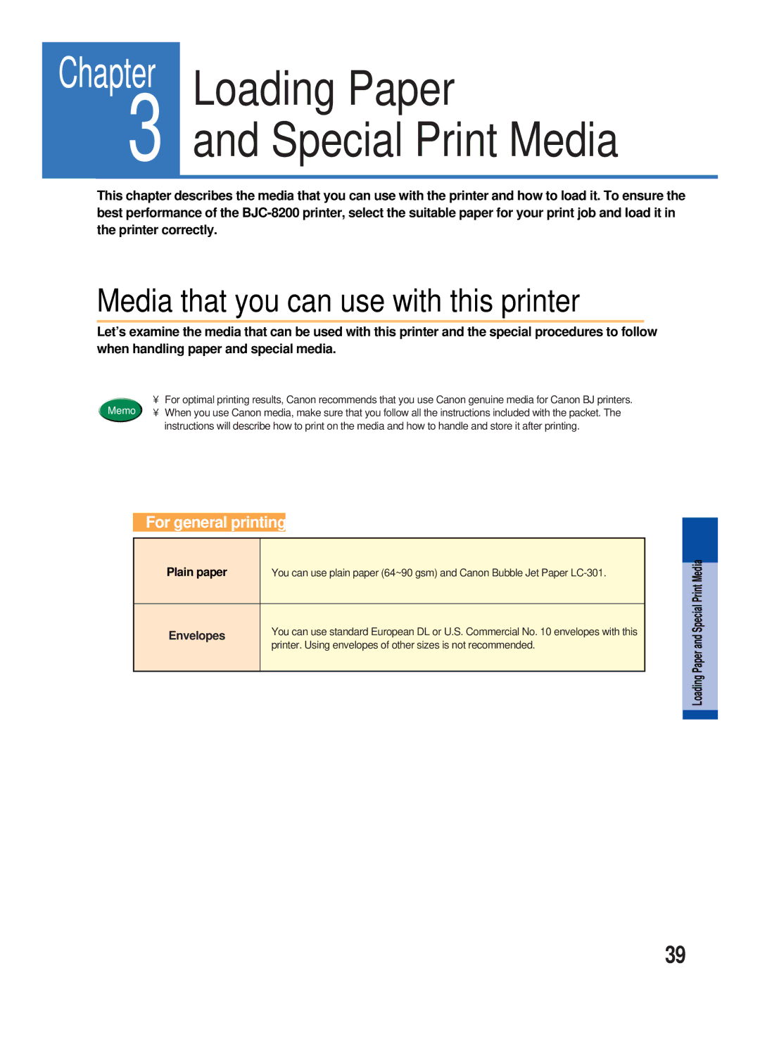 Canon 8200 manual Loading Paper 