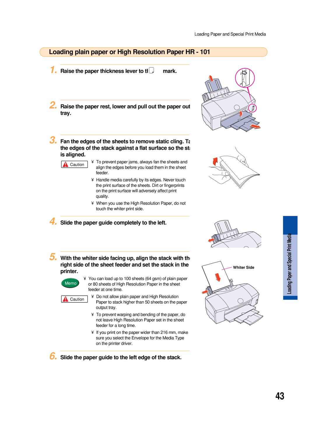 Canon 8200 manual Loading plain paper or High Resolution Paper HR, Tray, Is aligned 