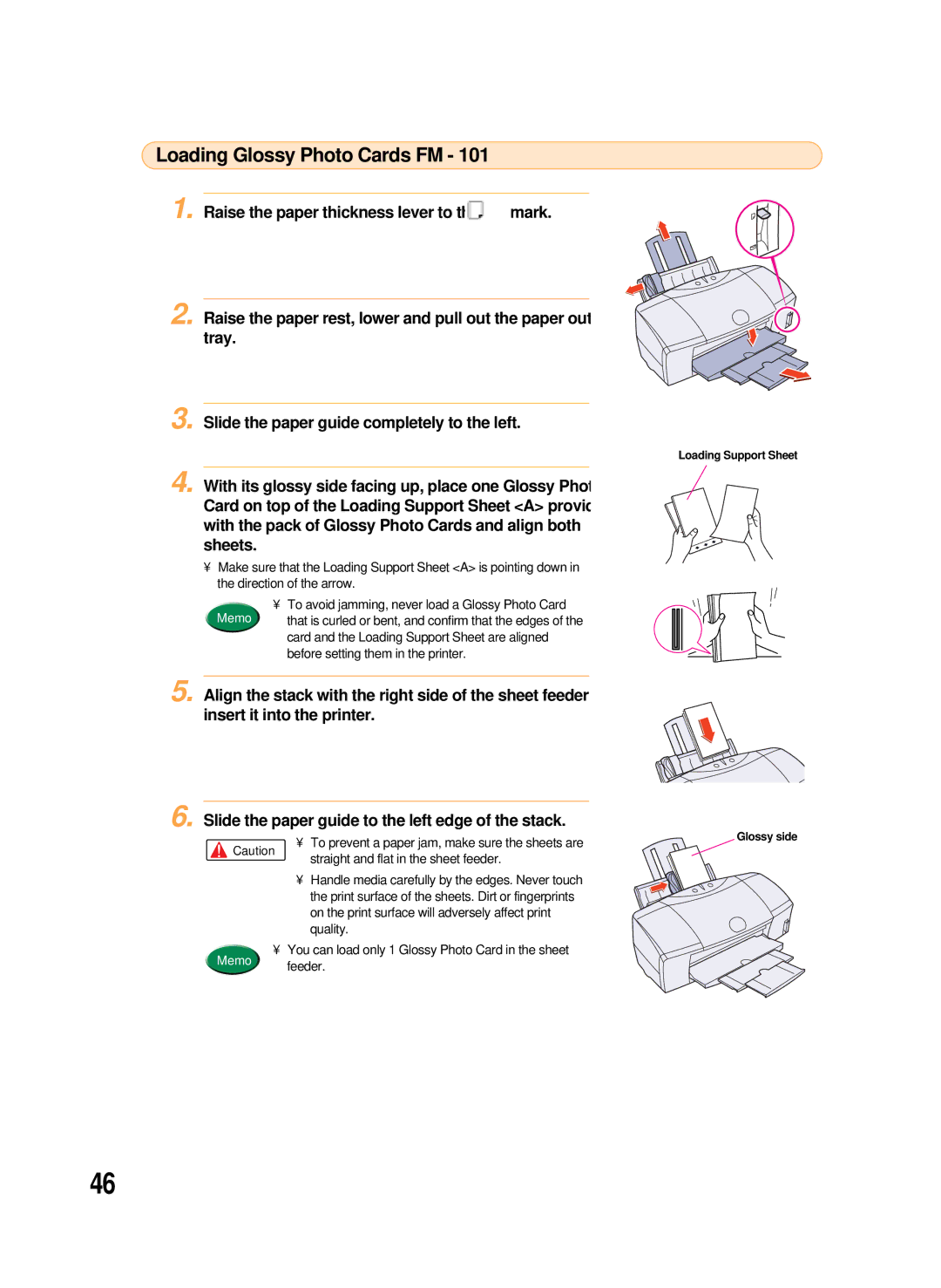 Canon 8200 manual Loading Glossy Photo Cards FM 