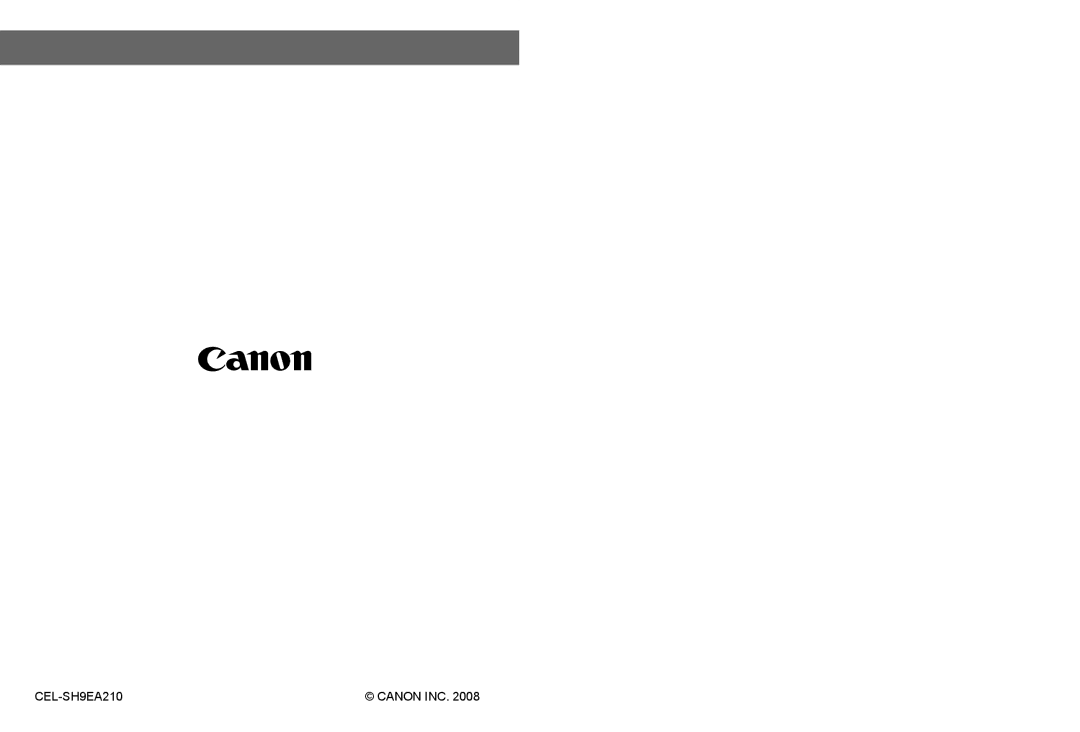 Canon 85IS manual CEL-SH9EA210 