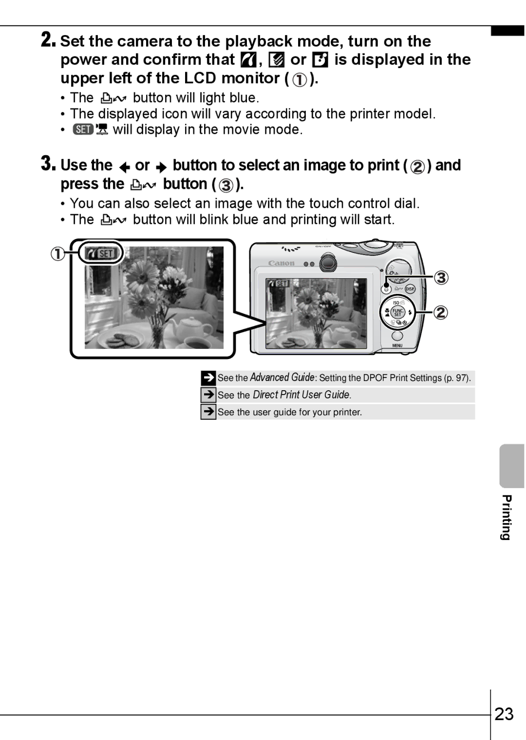 Canon 900 TI manual See the Direct Print User Guide 