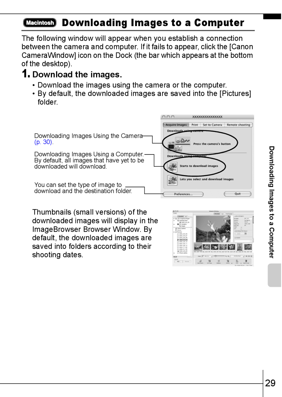 Canon 900 TI manual Downloading Images to a Computer 