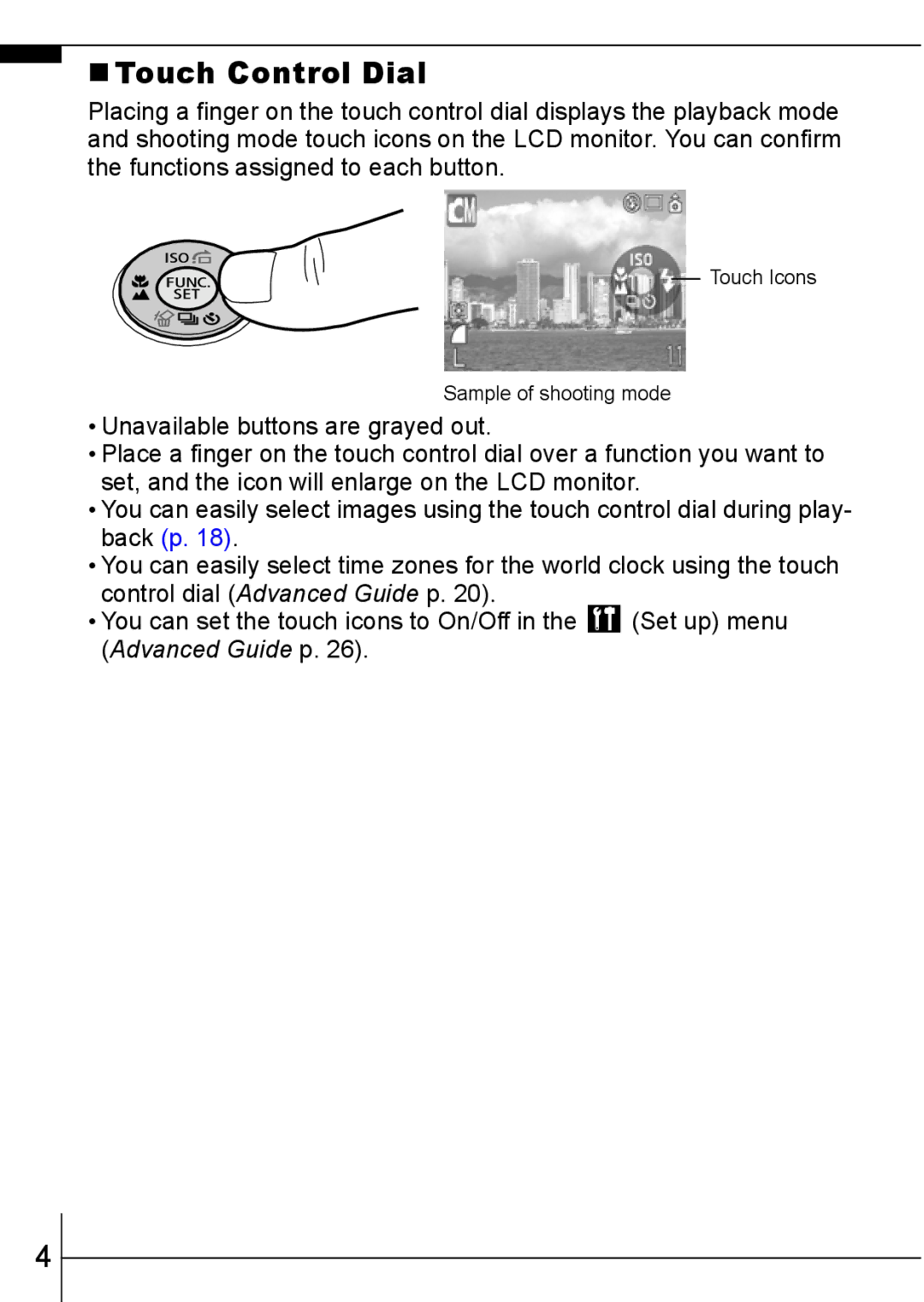 Canon 900 TI manual „Touch Control Dial 