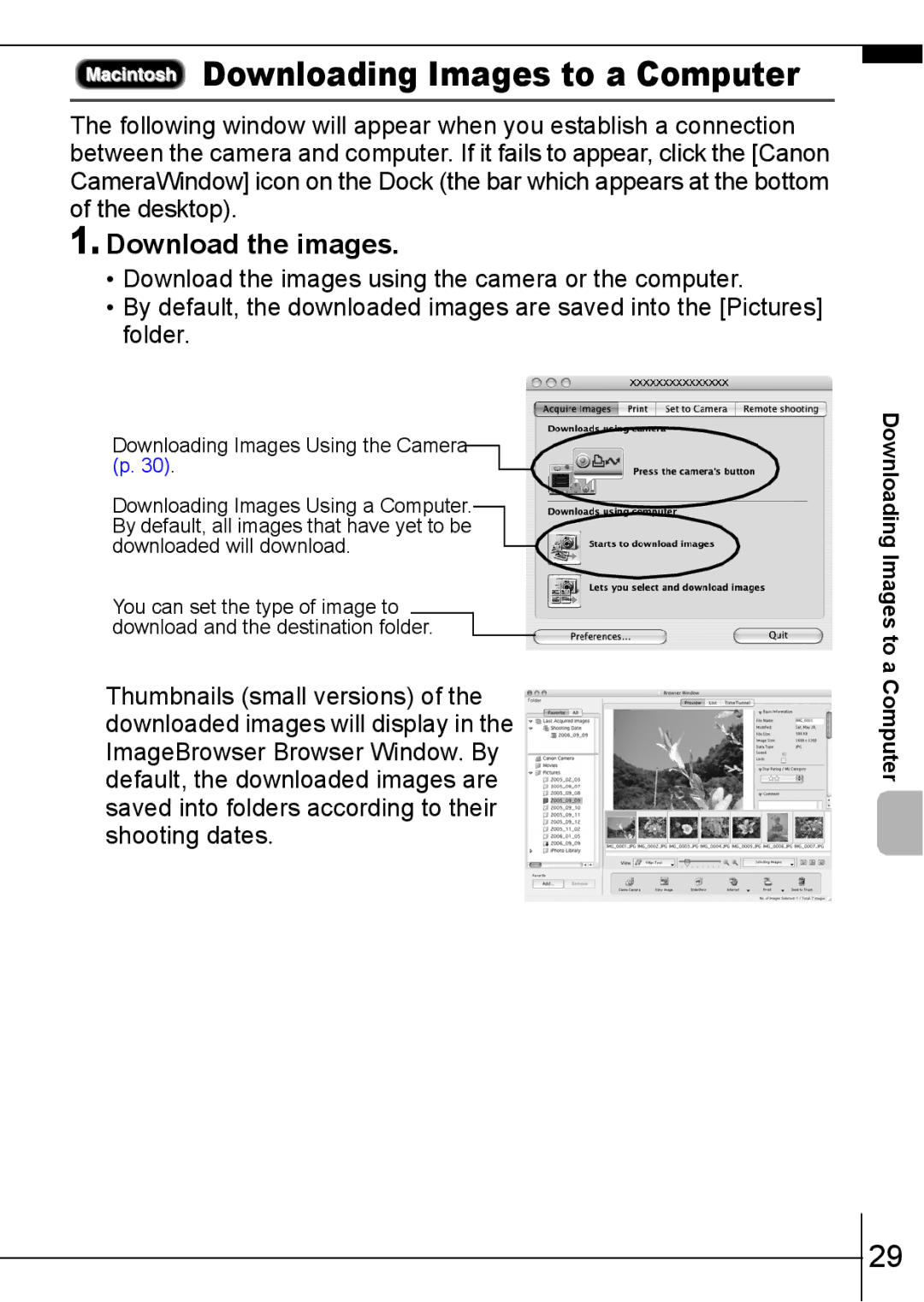 Canon 950IS manual Downloading Images to a Computer 