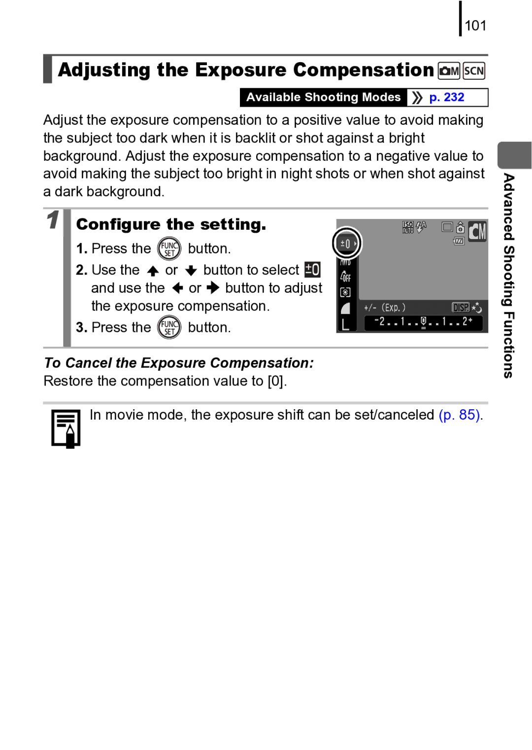 Canon 970 IS manual Configure the setting, 101 