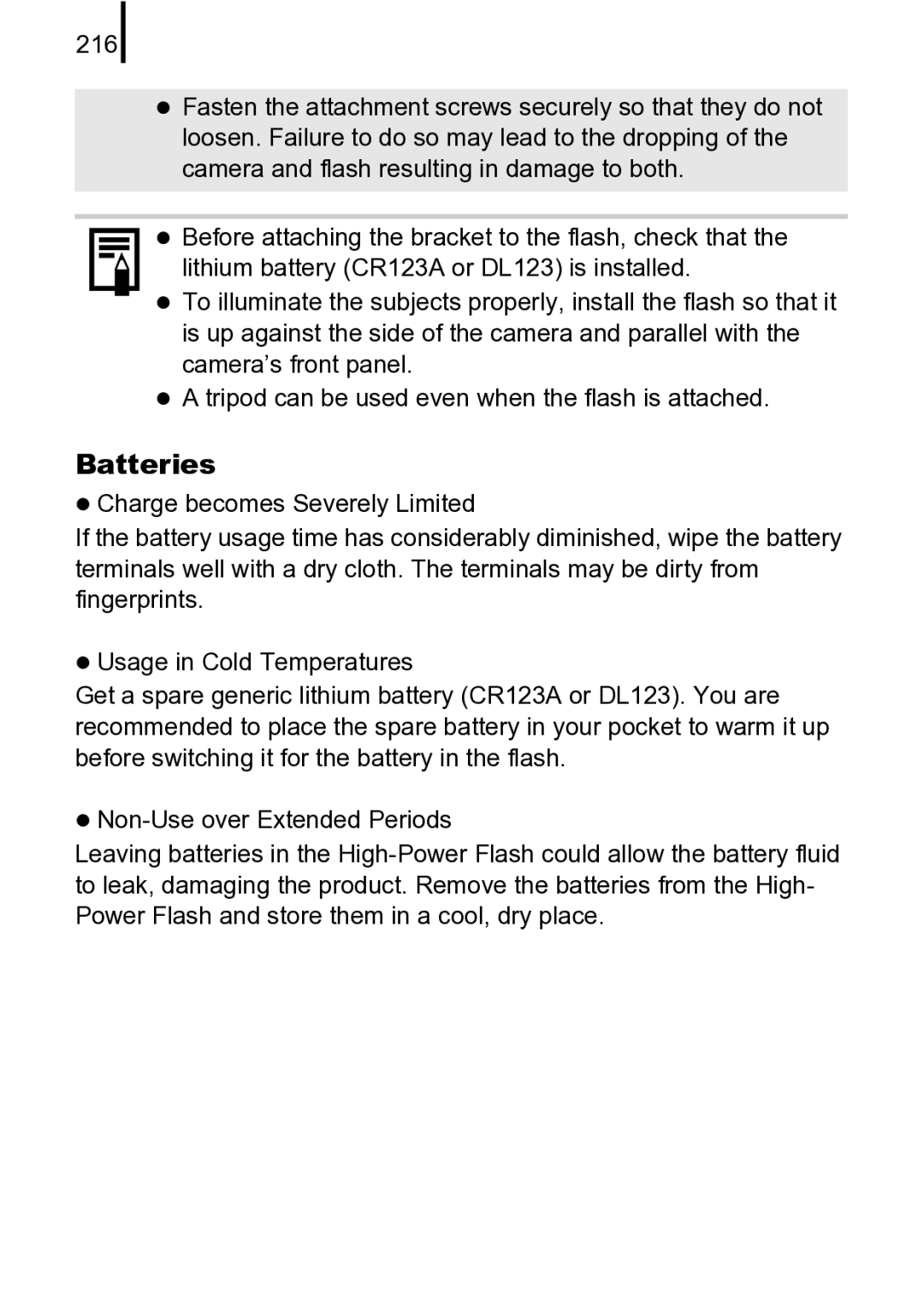 Canon 970 IS manual Batteries 