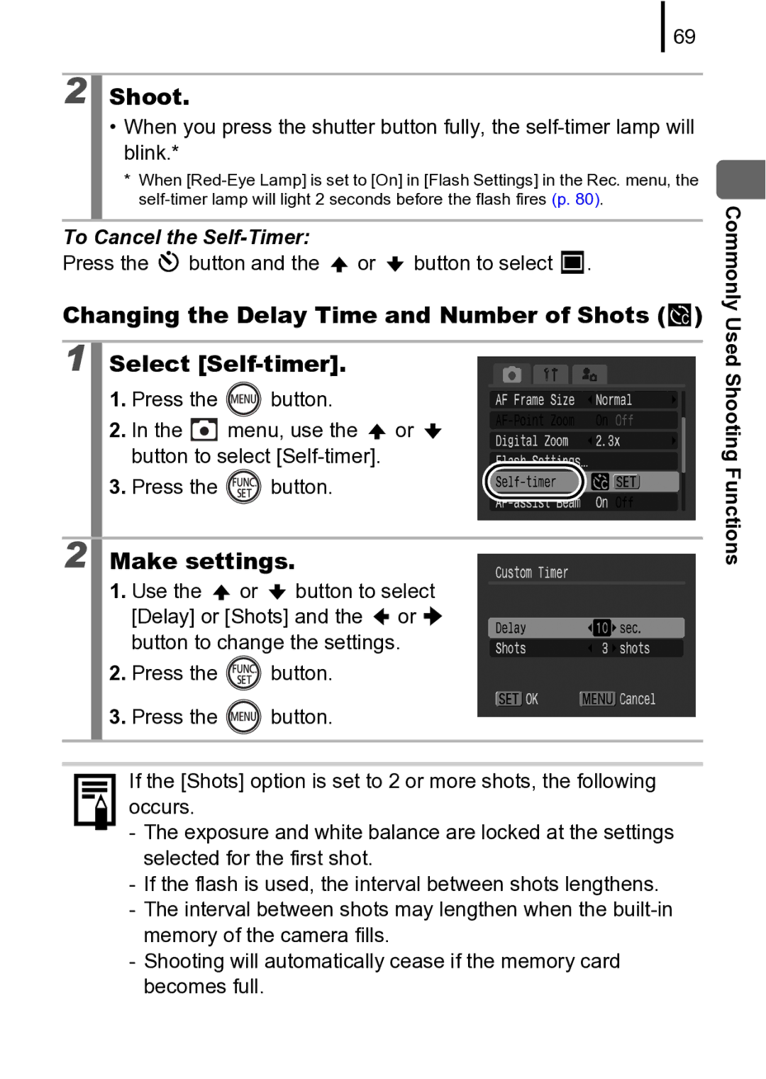 Canon 970 IS manual Shoot, Press the button and the or button to select 