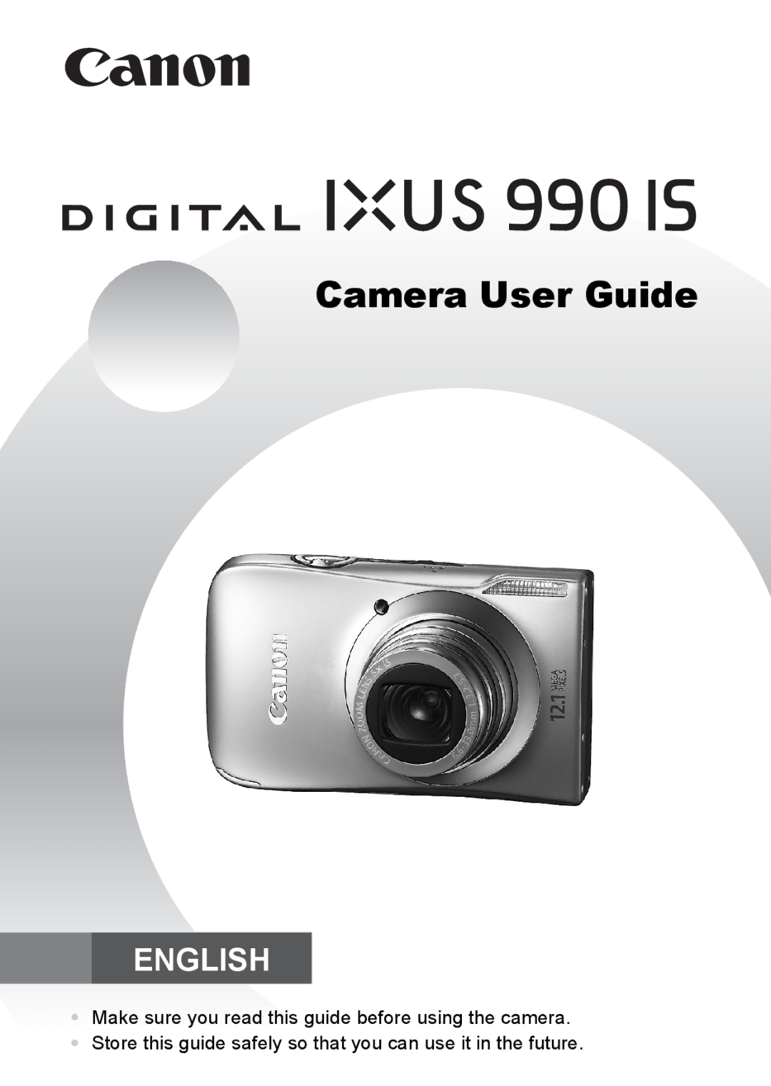 Canon 990 IS manual Camera User Guide 