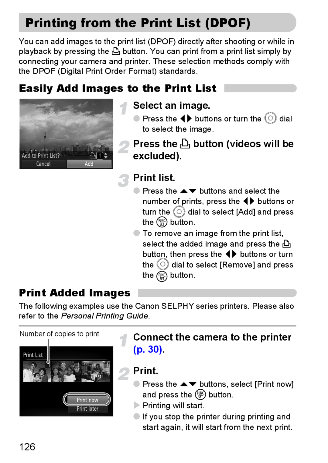 Canon 990 IS manual Print, 126 