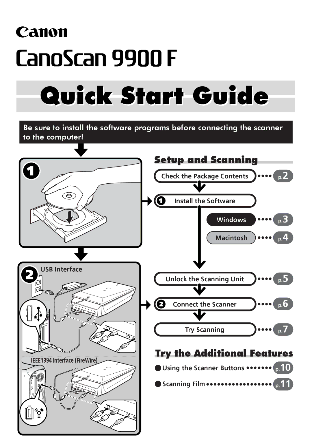 Canon 9900F manual Quick Start Guide 