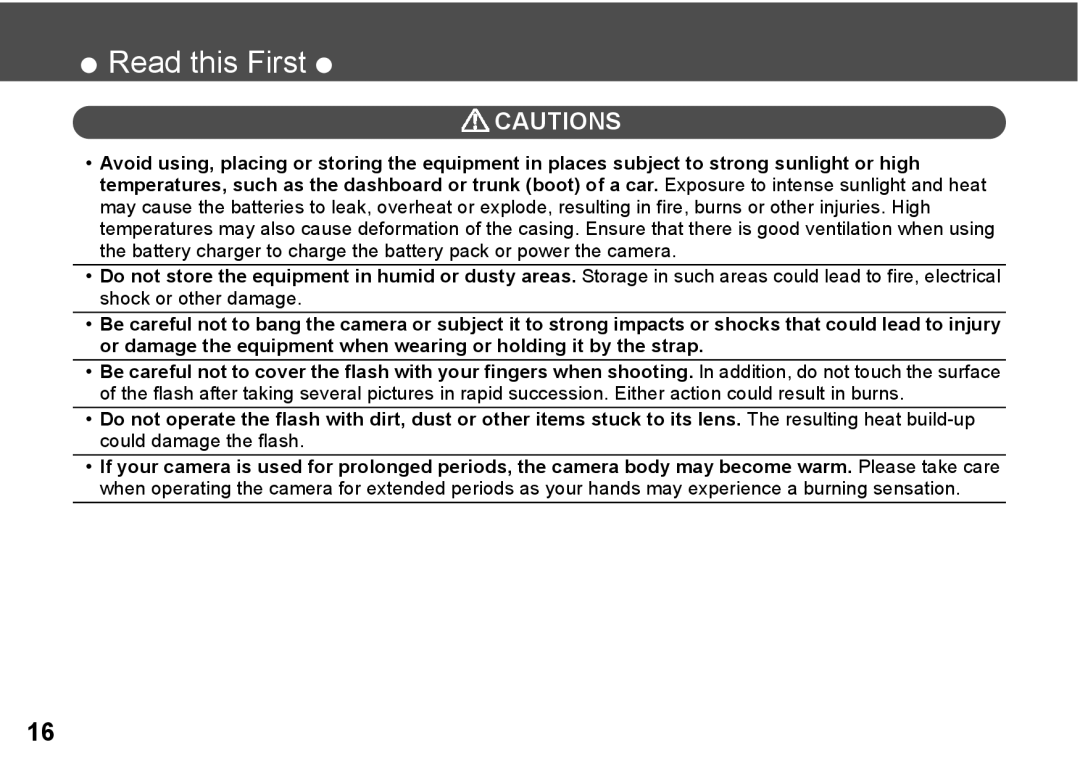 Canon A300 quick start Read this First 