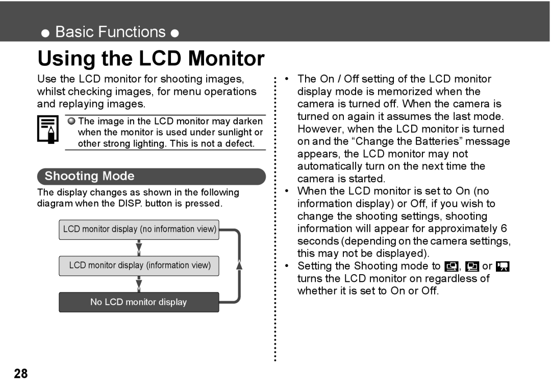 Canon A300 quick start Using the LCD Monitor 