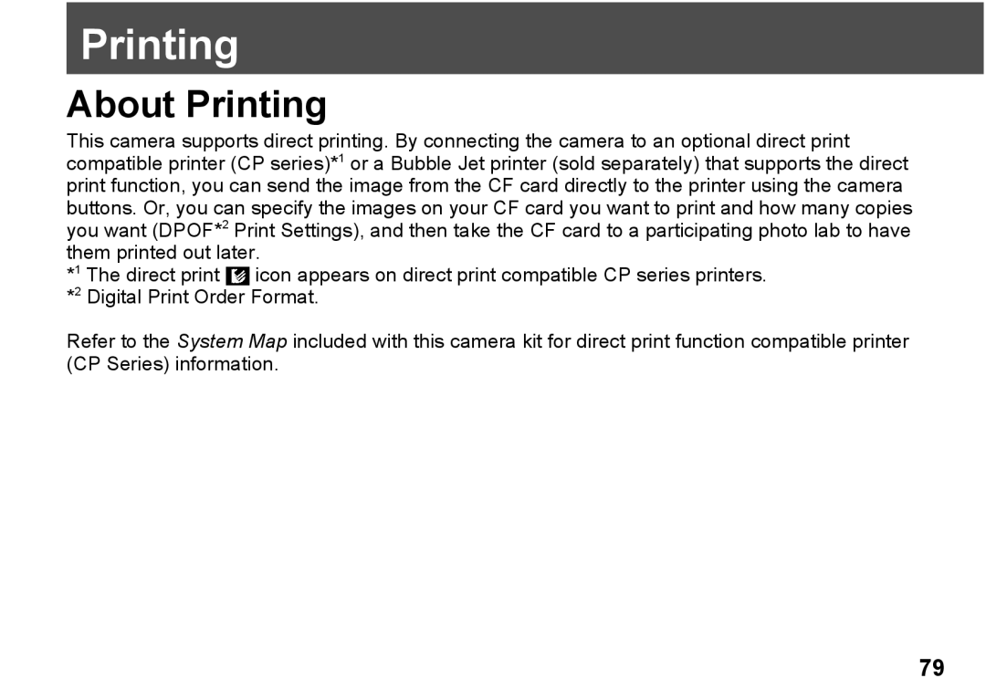 Canon A300 quick start About Printing 