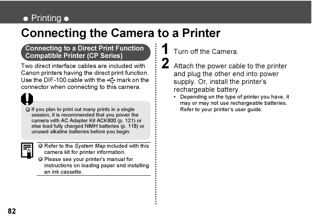 Canon A300 quick start Connecting the Camera to a Printer, Turn off the Camera 