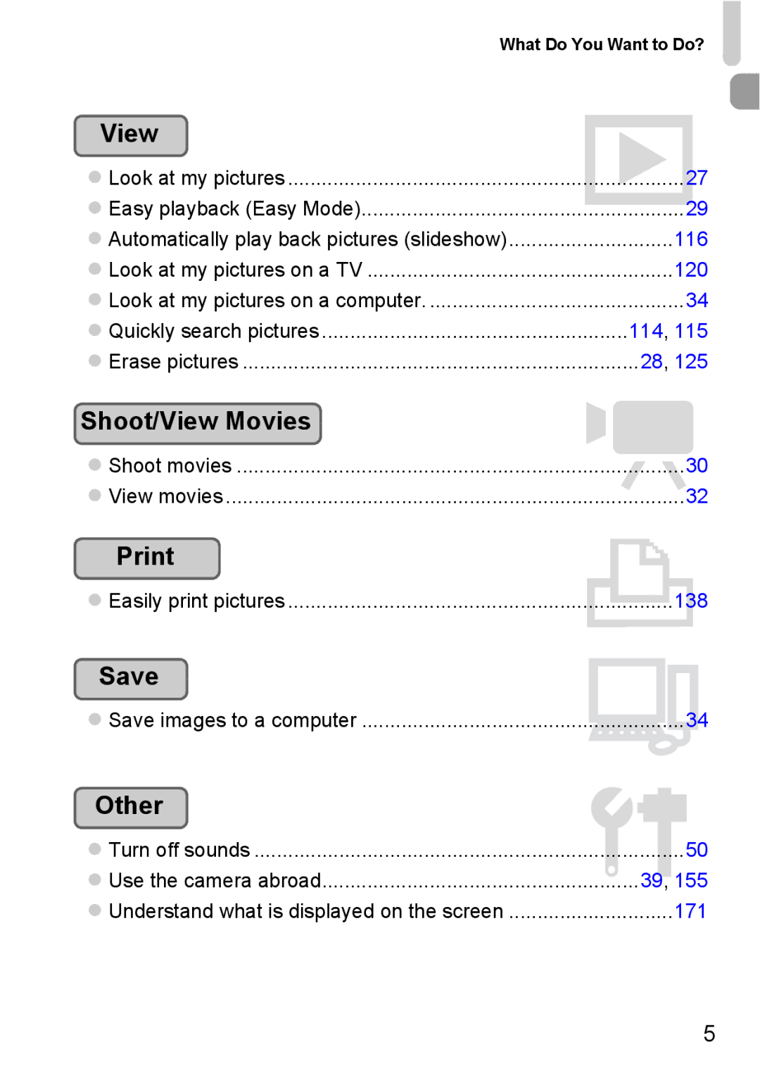 Canon A2200 IS, A3350 IS manual View, Save 