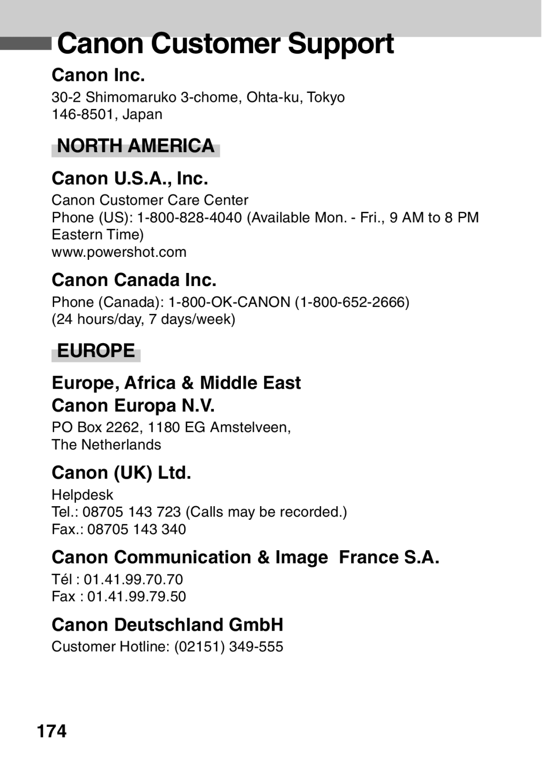 Canon A40 quick start Canon Customer Support 