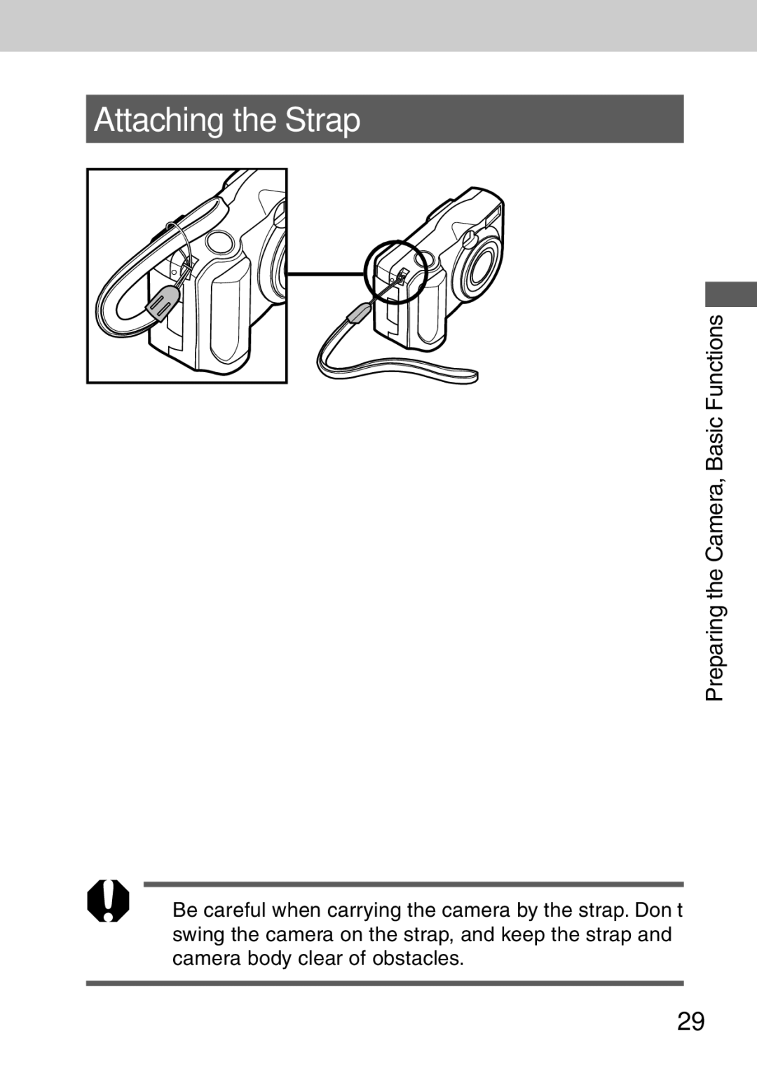 Canon A40 quick start Attaching the Strap 