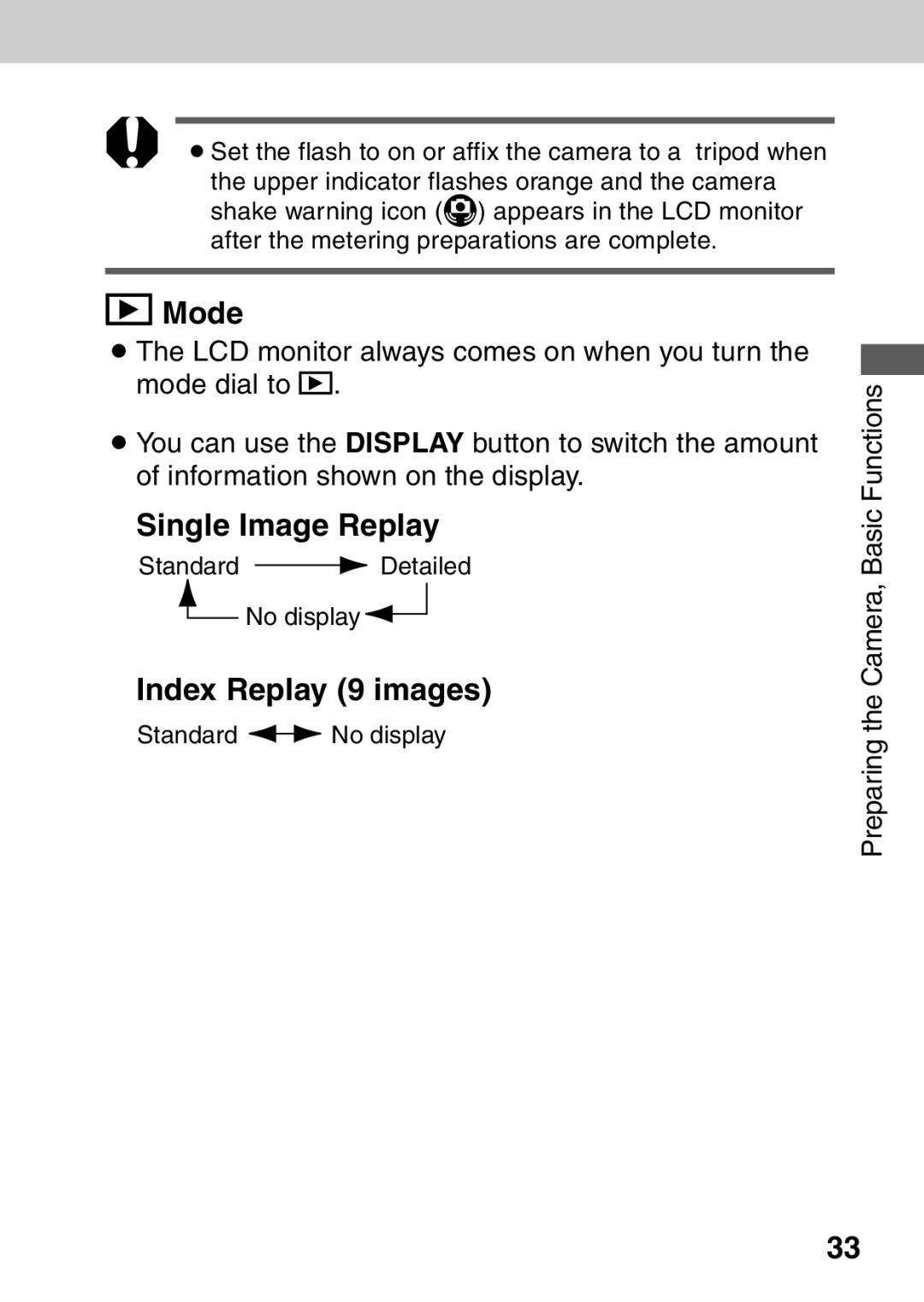 Canon A40 quick start Single Image Replay, Index Replay 9 images 