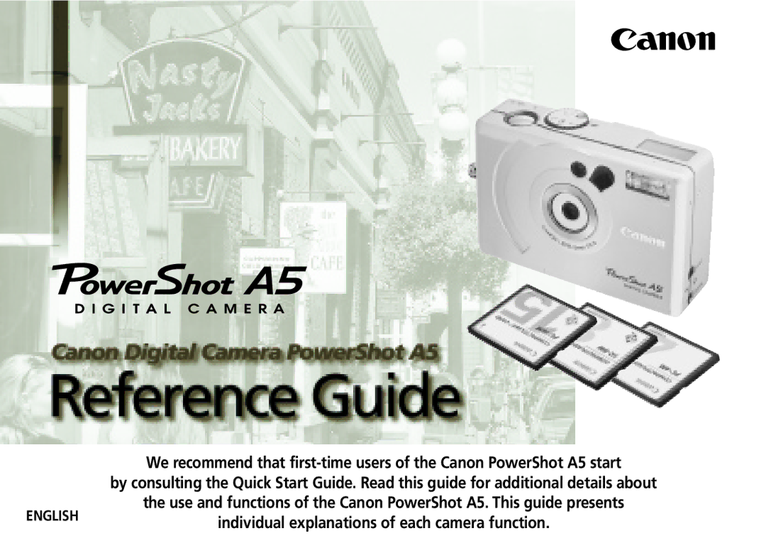 Canon A5 quick start English 