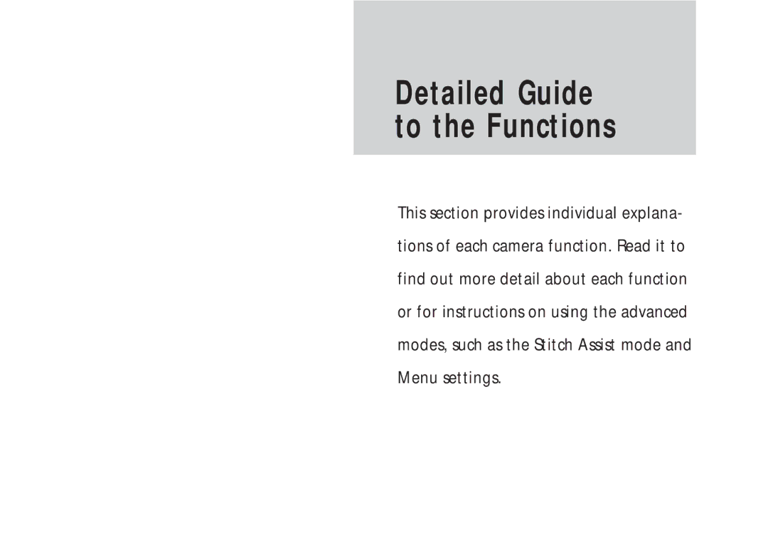 Canon A50 manual Detailed Guide to the Functions 