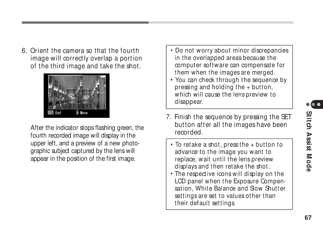 Canon A50 manual Stitch Assist Mode 