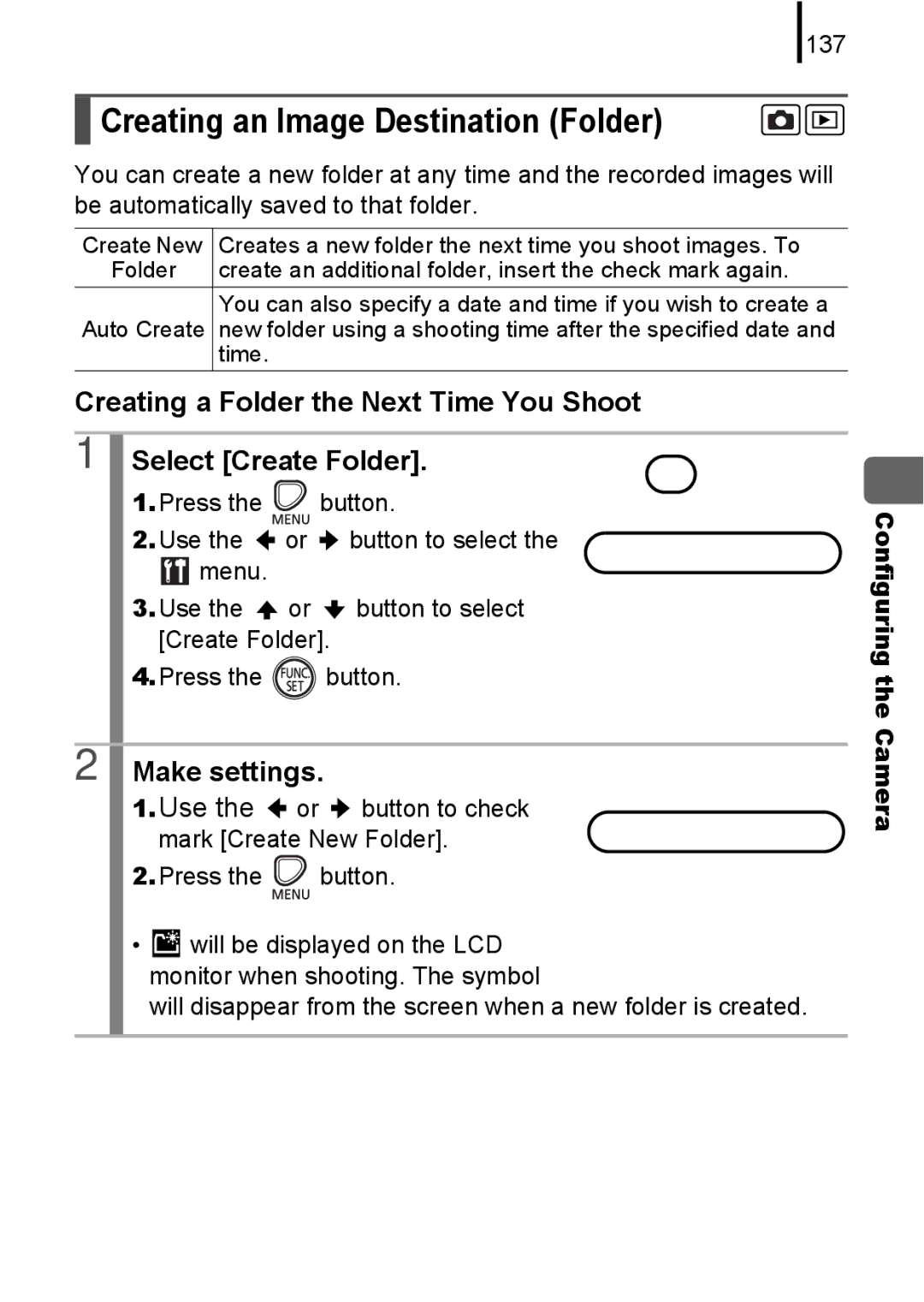 Canon A580 manual Creating an Image Destination Folder, 137 