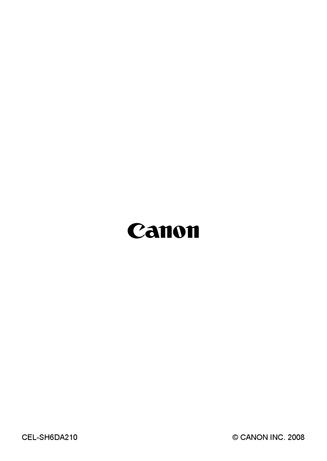 Canon A580 manual CEL-SH6DA210 