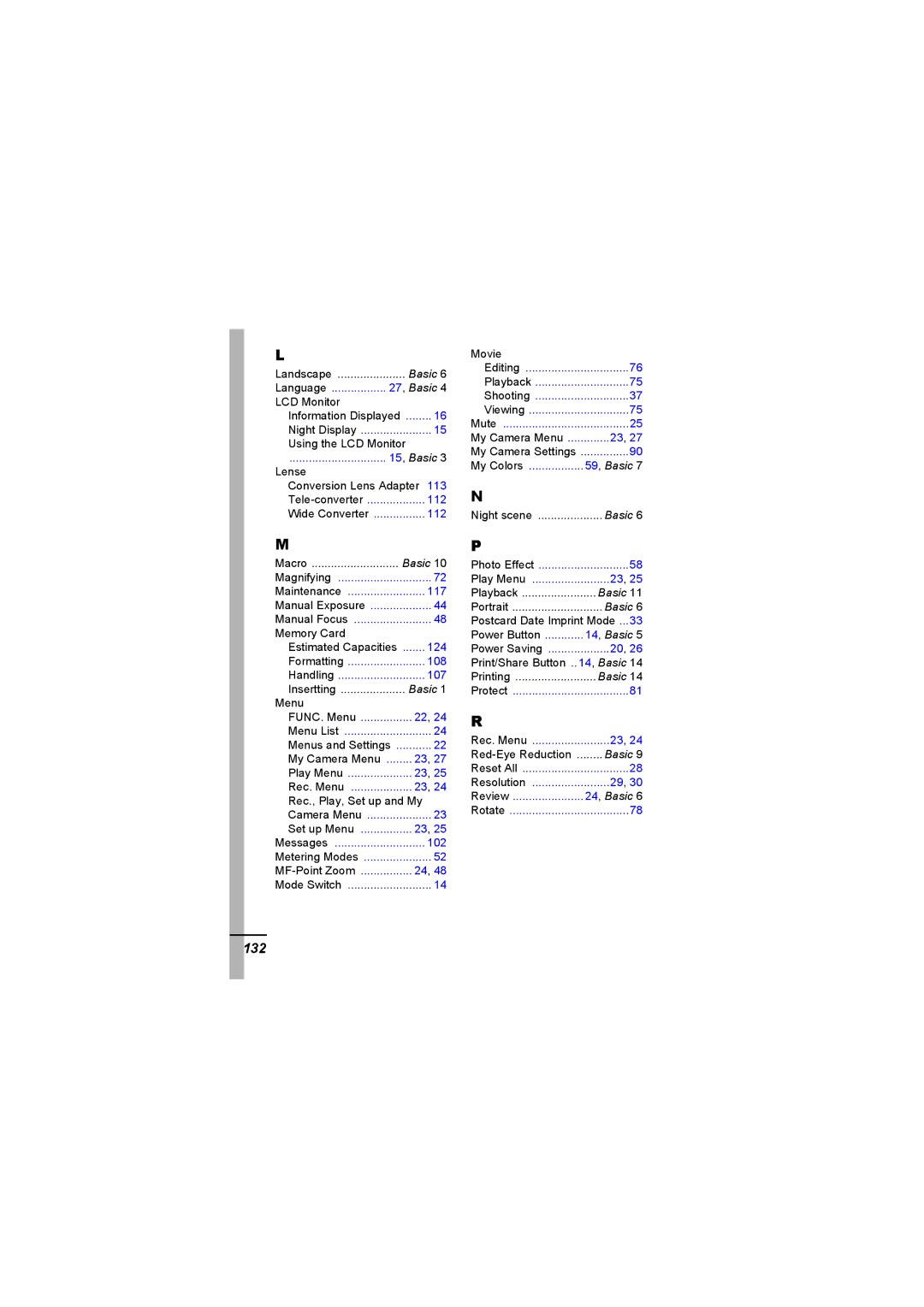 Canon A620 appendix 132, Basic 