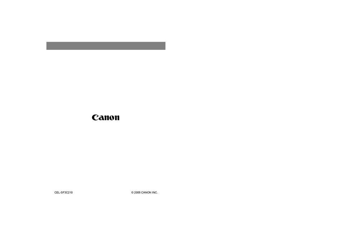 Canon A620 appendix CEL-SF3C210 