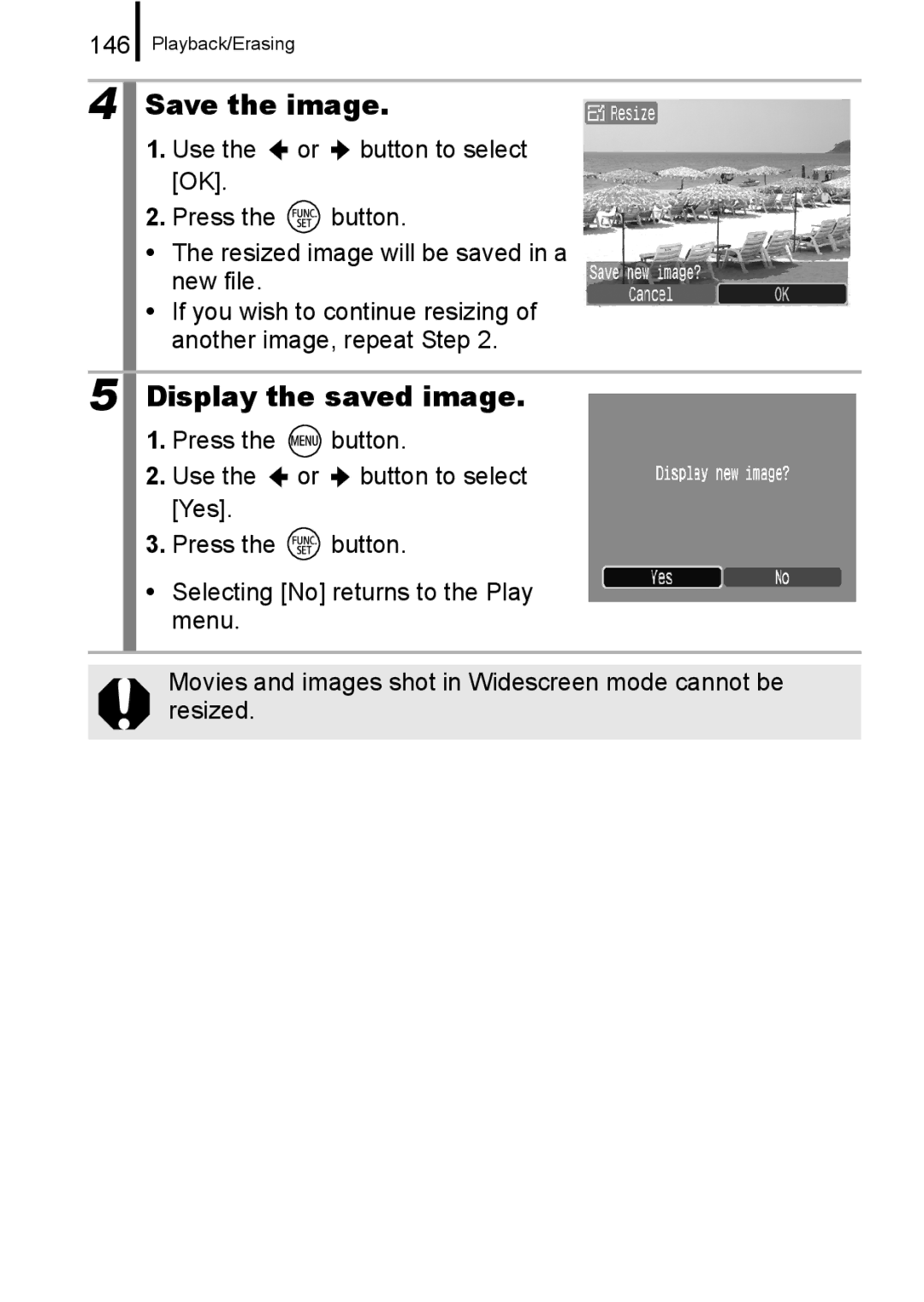 Canon A650 IS appendix Save the image, 146 