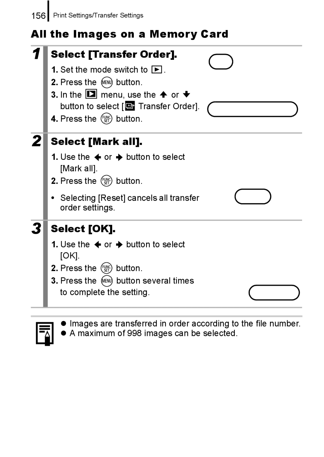 Canon A650 IS appendix Select Mark all, 156 