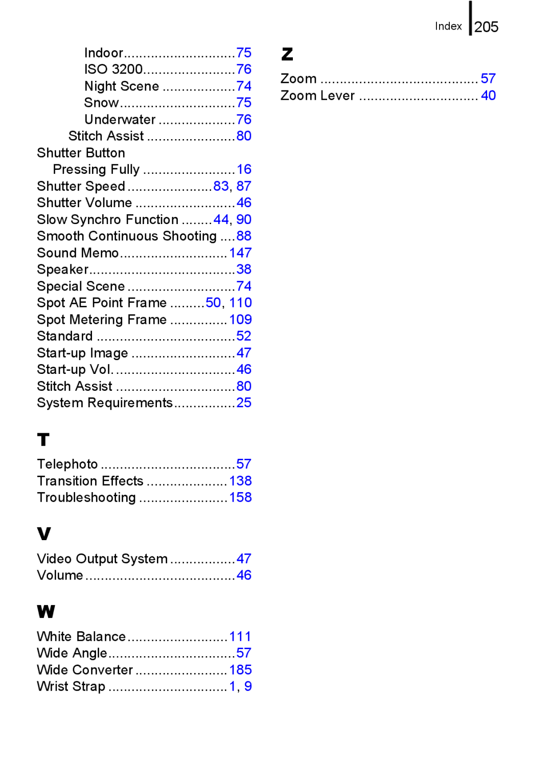 Canon A650 IS appendix 205, Shutter Button 