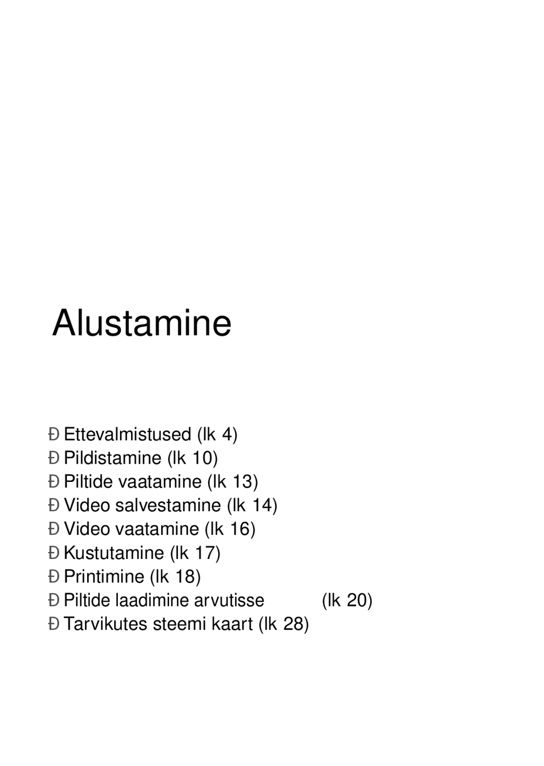 Canon A720 IS manual Alustamine 