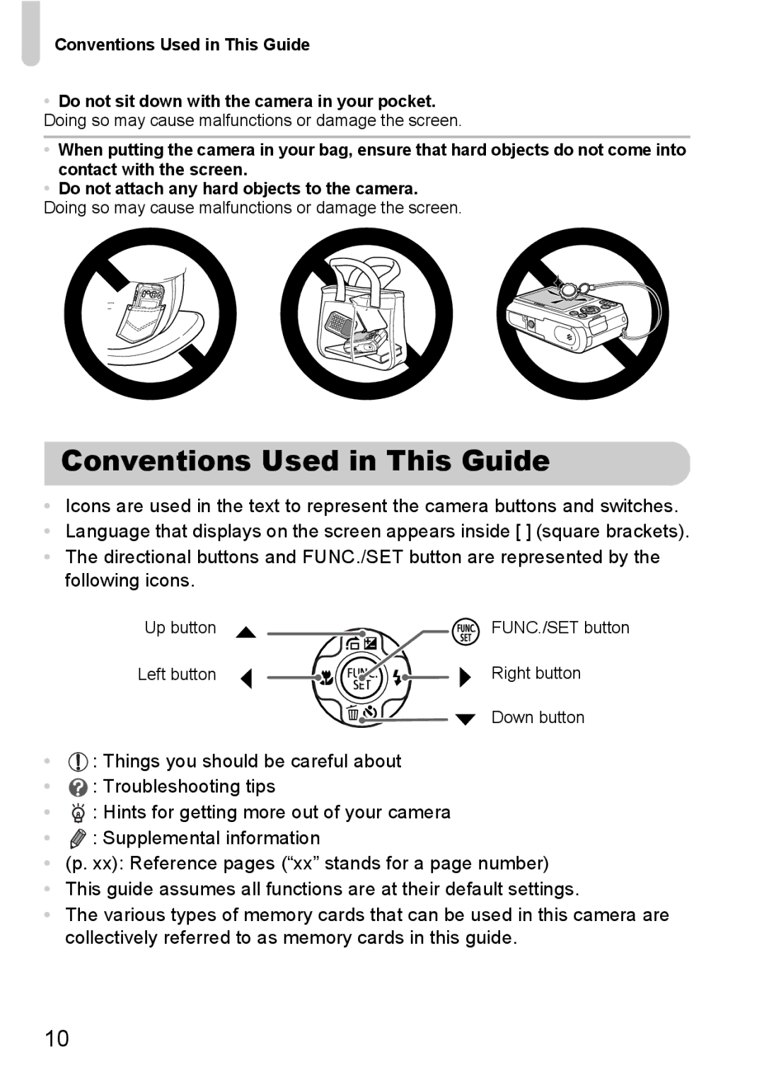 Canon A800 manual Conventions Used in This Guide 