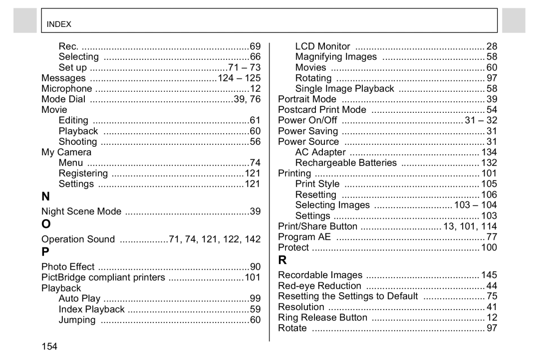 Canon A95 manual Movie, My Camera, Operation Sound, Playback, Print/Share Button 