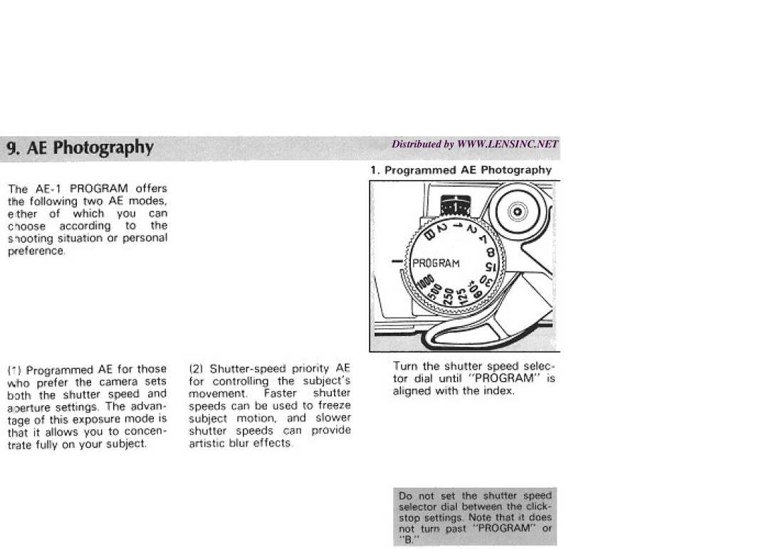 Canon AE-1 manual 