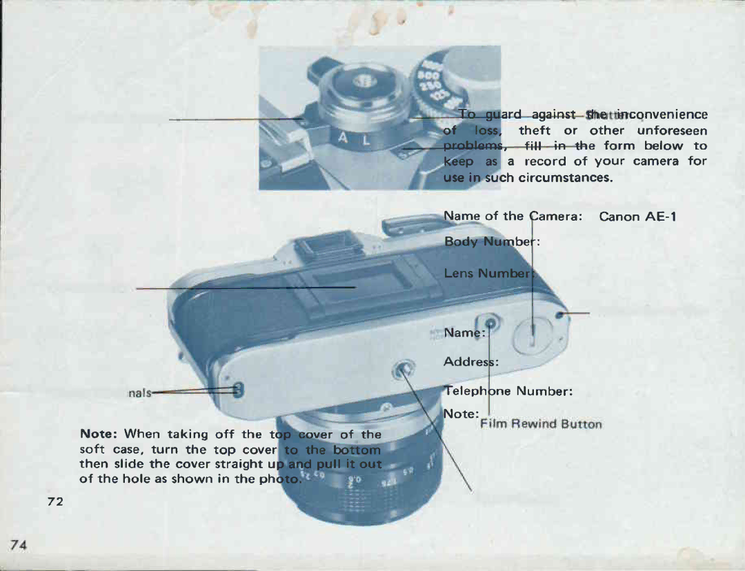 Canon AE-1 manual 