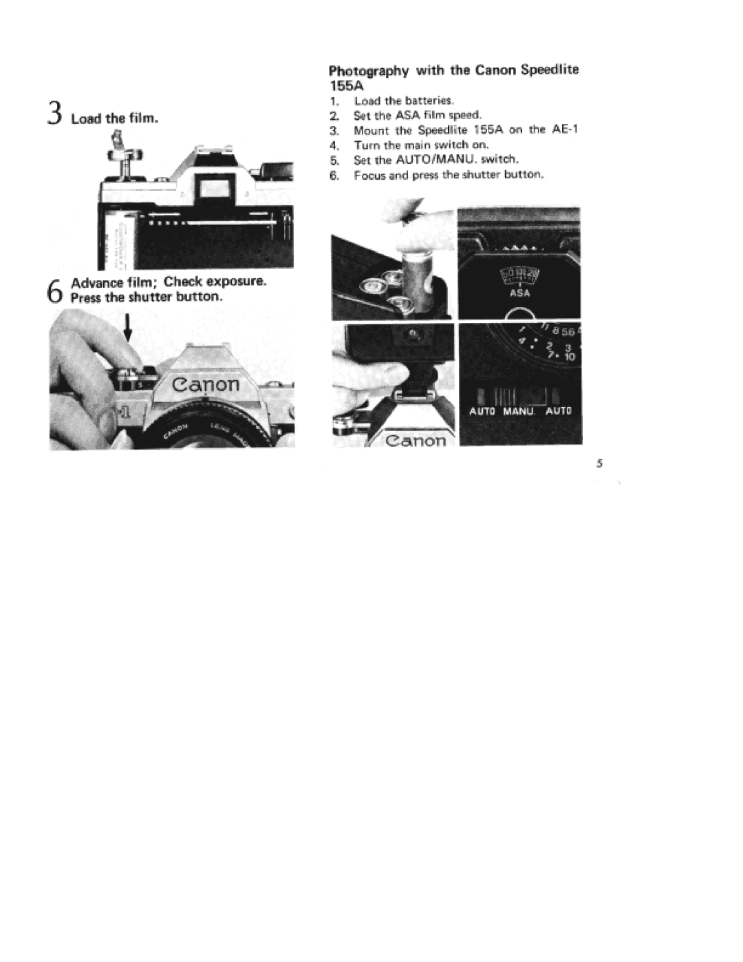 Canon AE-1 specifications 