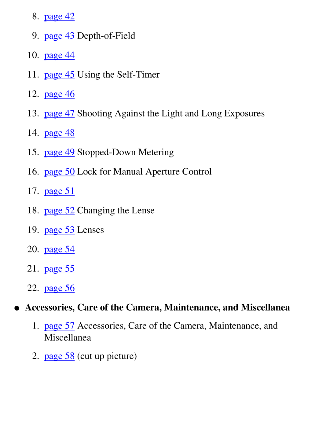 Canon AE-1 specifications Lenses 