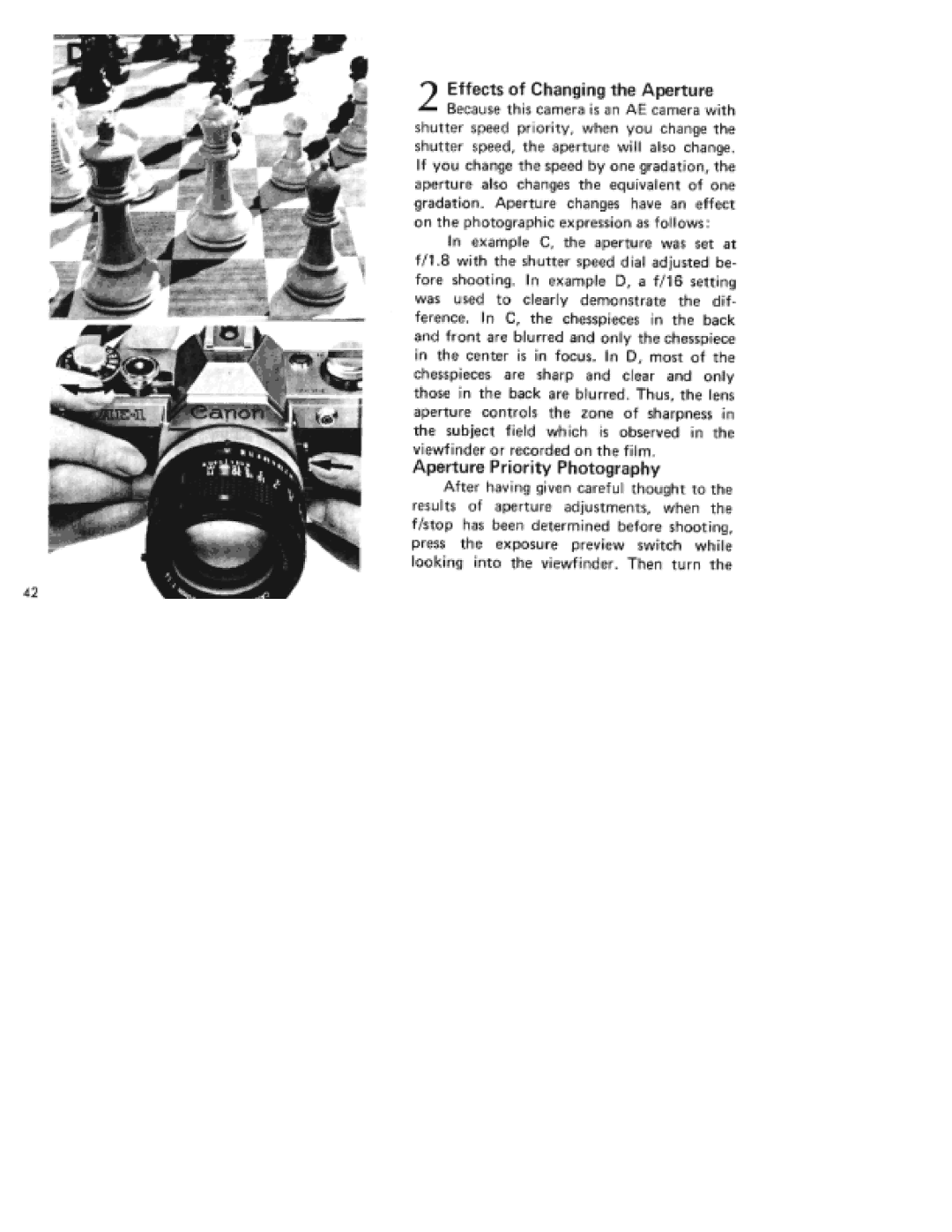 Canon AE-1 specifications 