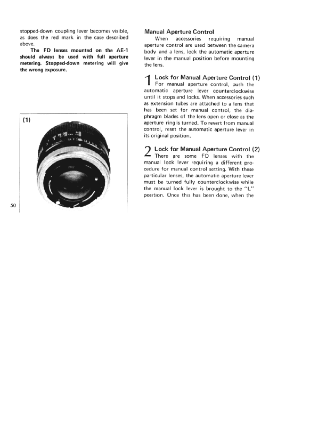 Canon AE-1 specifications 